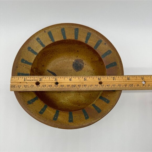 Art Pottery Bowl Handmade Lizard Sun Desert Sun Southwestern Serving Decorative - Picture 8 of 9